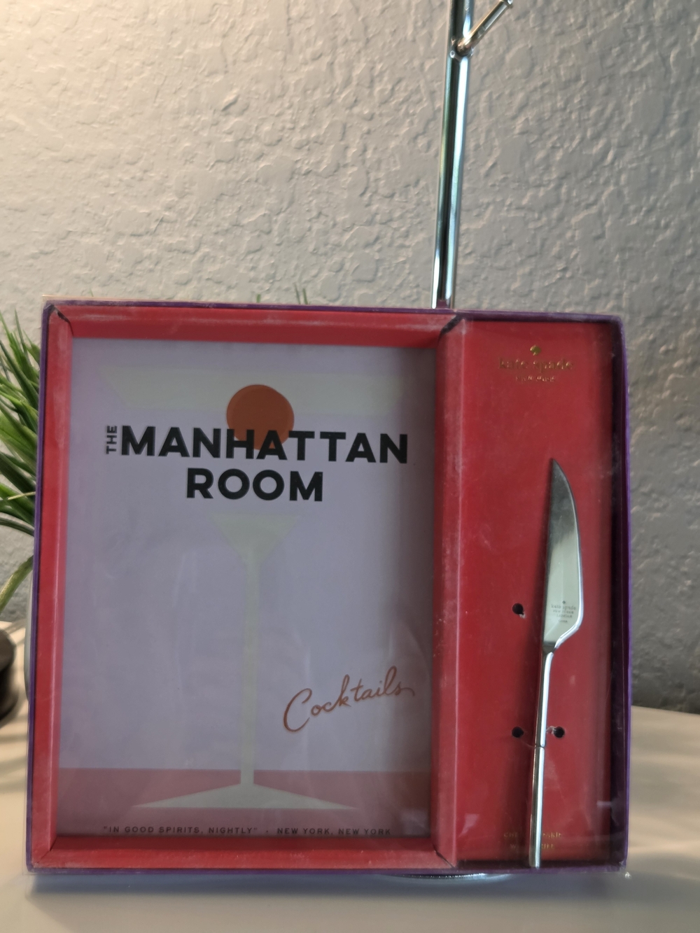 Kate Spade New York "The Manhattan Room" Glass Cheese Board Set.